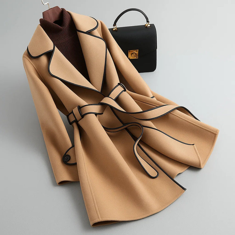 Aitana - Gabardina Con Cuello De Solapa y Cinturón