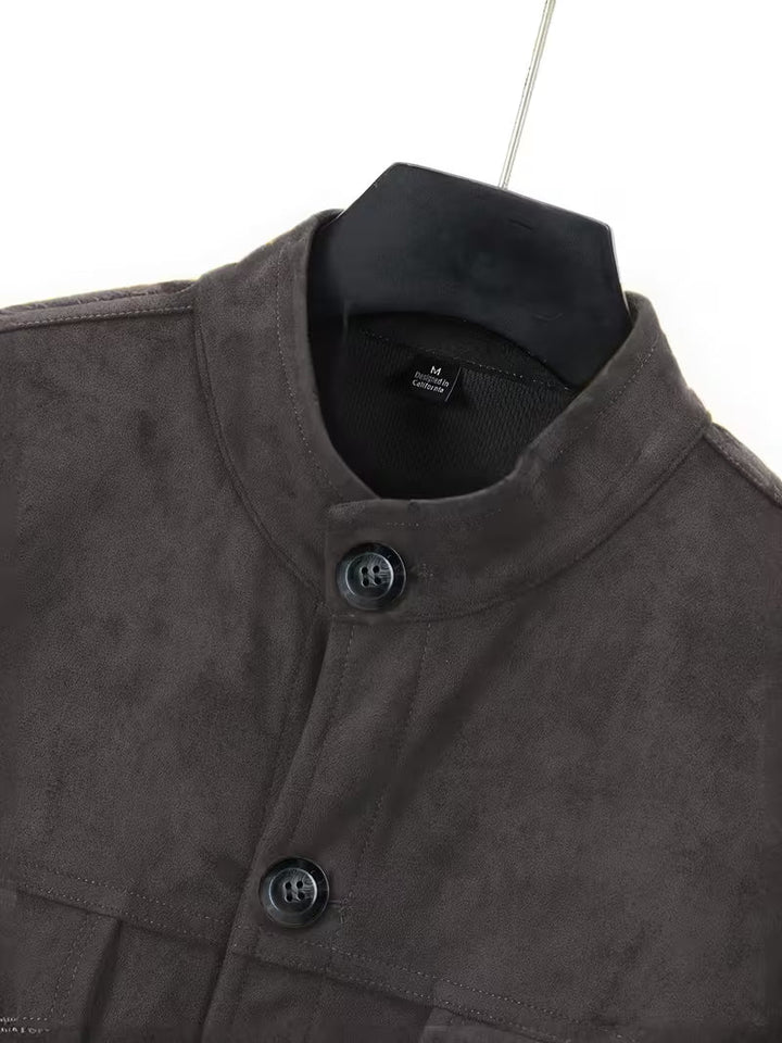 Jelil - Chaqueta De Ante Con Dos Bolsillos Delanteros