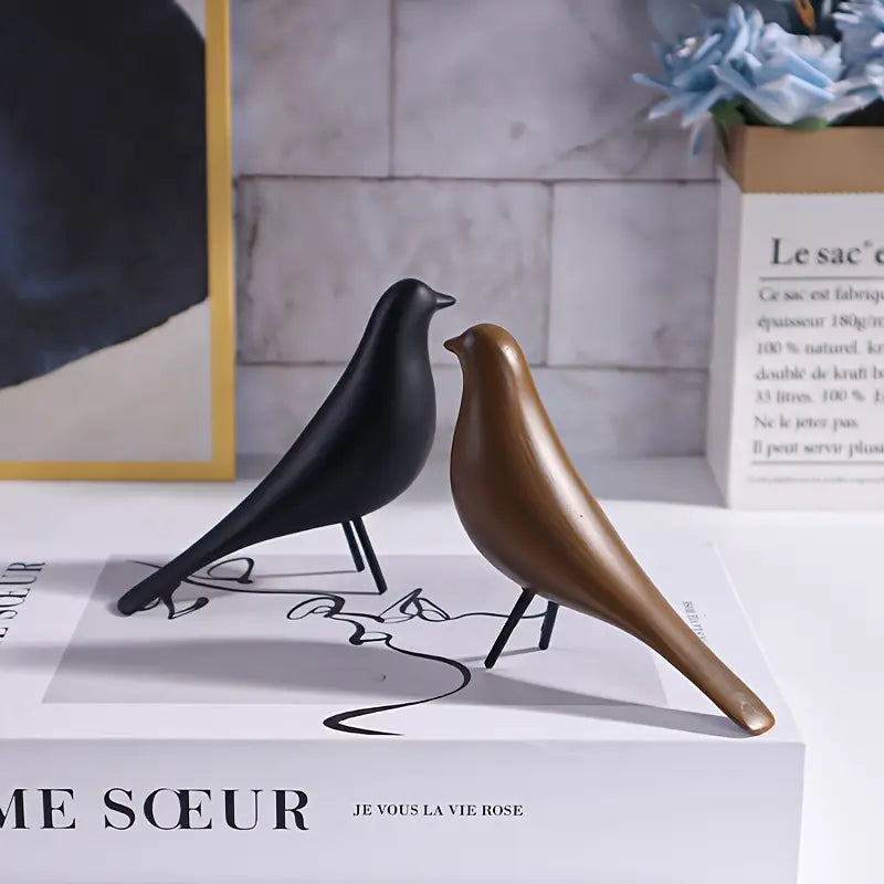 DecoPerch - Conjunto De Estatuas Abstractas De Pájaros Arte Déco