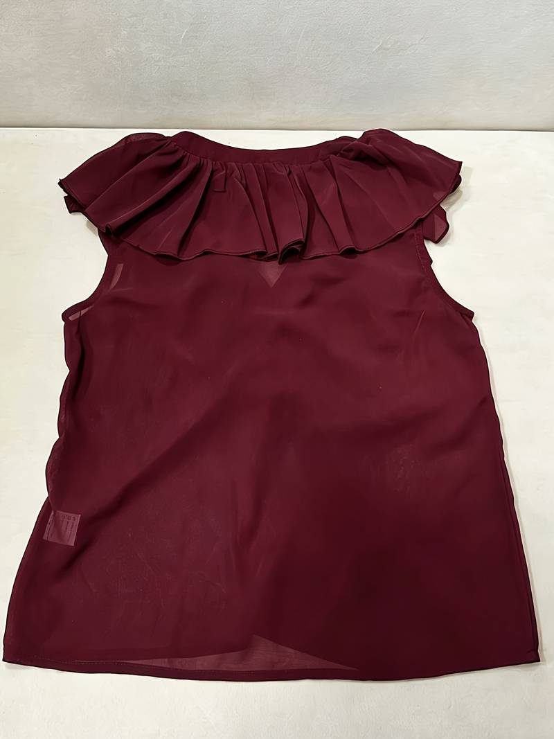 Satori - Blusa Vintage De Gasa Con Volantes