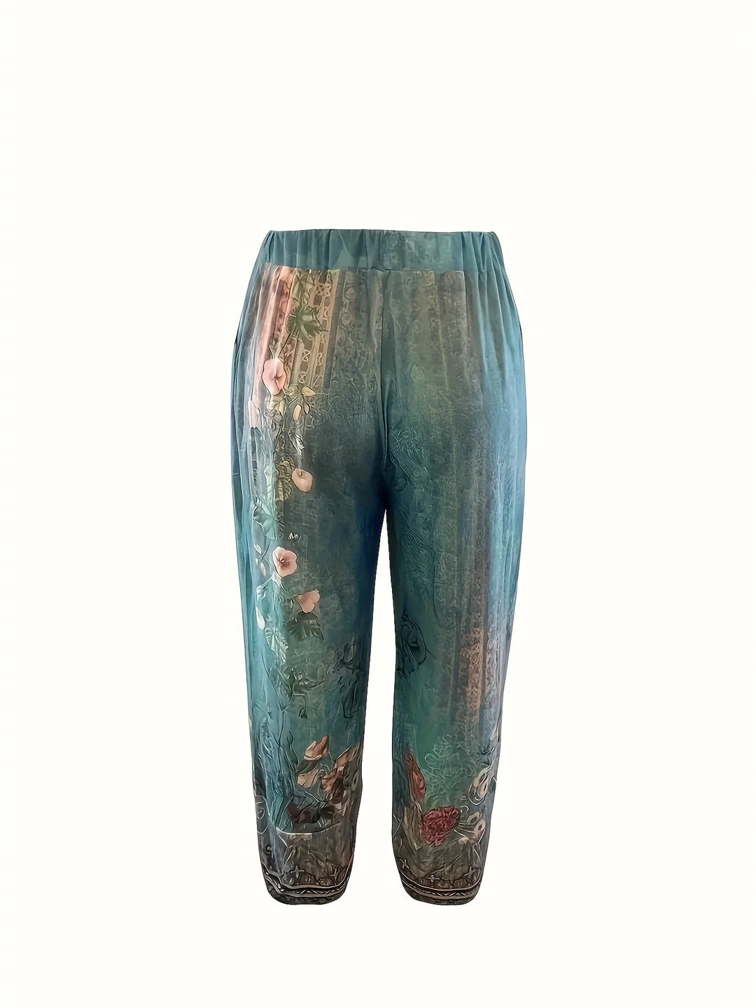 Kayden - Pantalón Capri Vintage De Flores