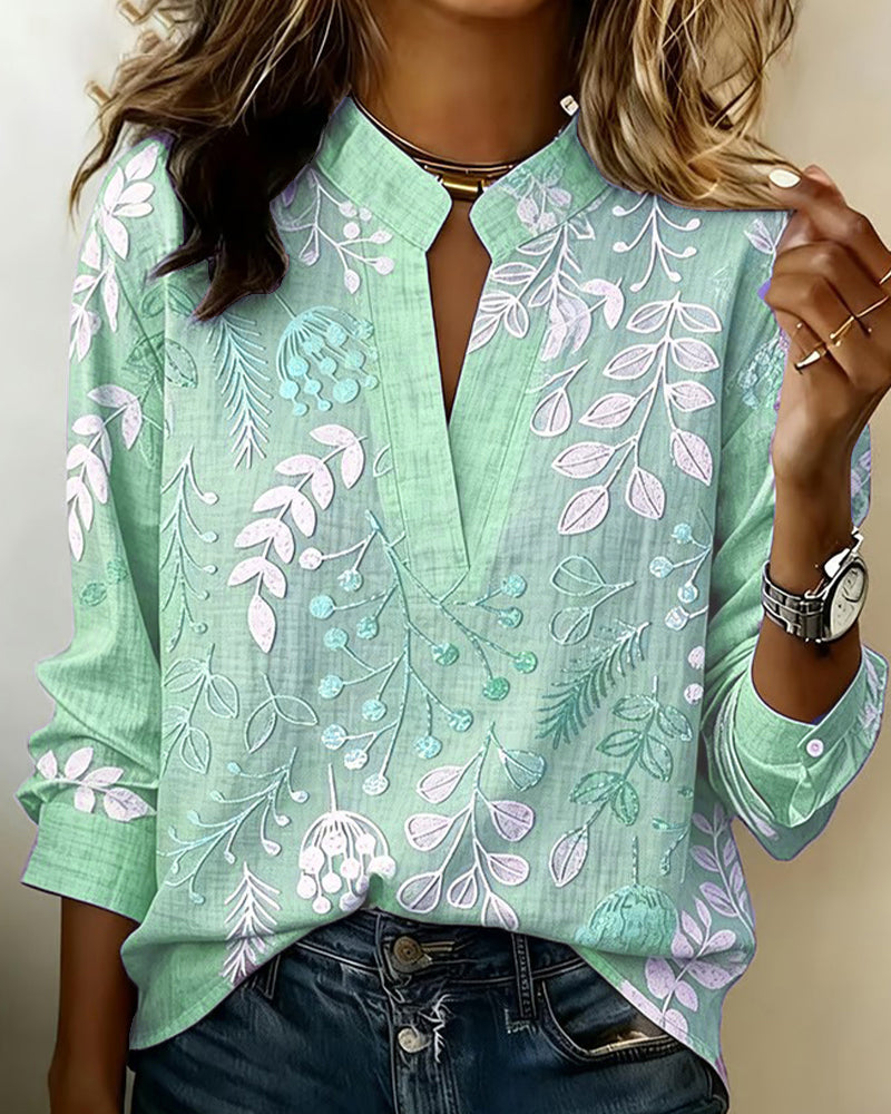 Adanna - Blusa Con Estampado Floral Y Cuello Alto