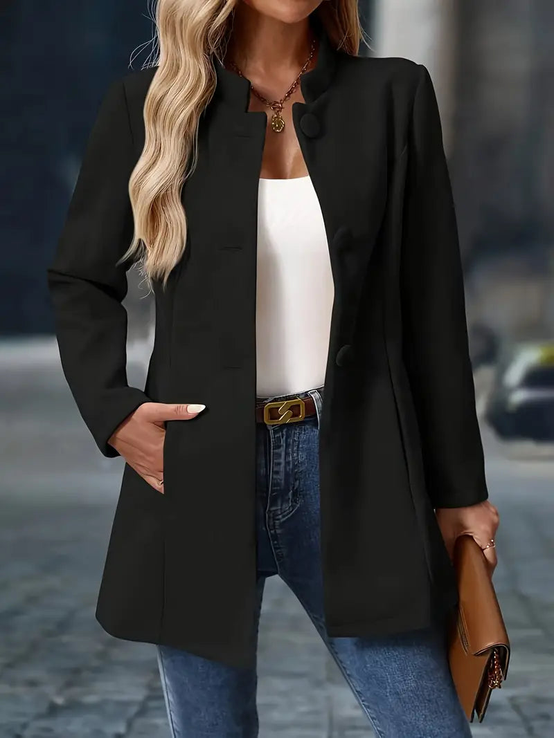 Enrietta - Blazer Elegante De Botonadura Sencilla