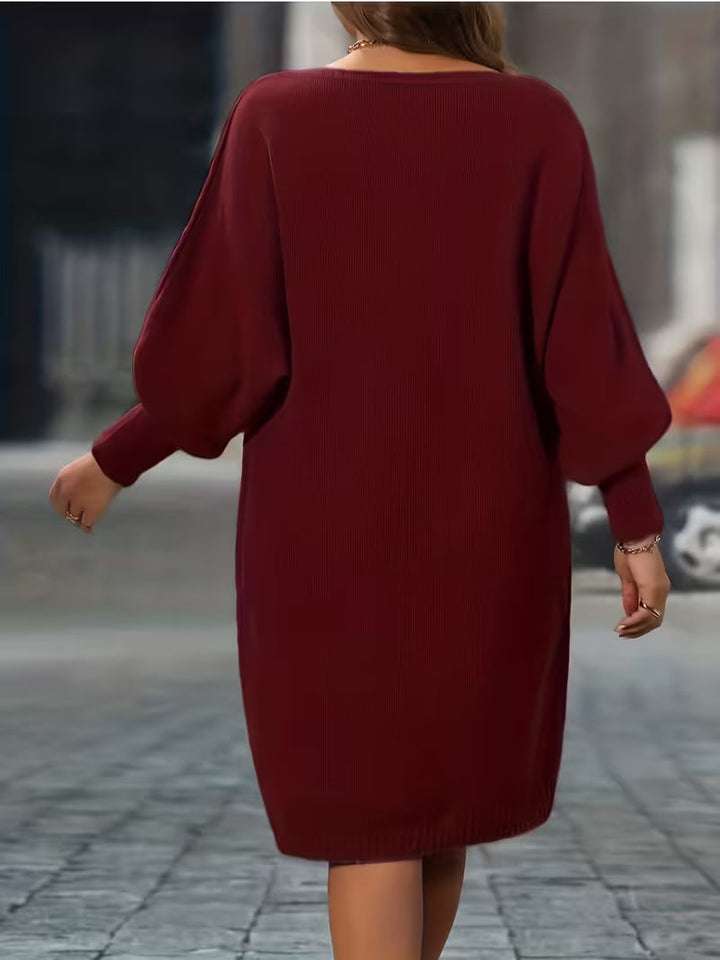 Enkeleida - Vestido De Invierno Con Estampado Geométrico En Forma De Rombo