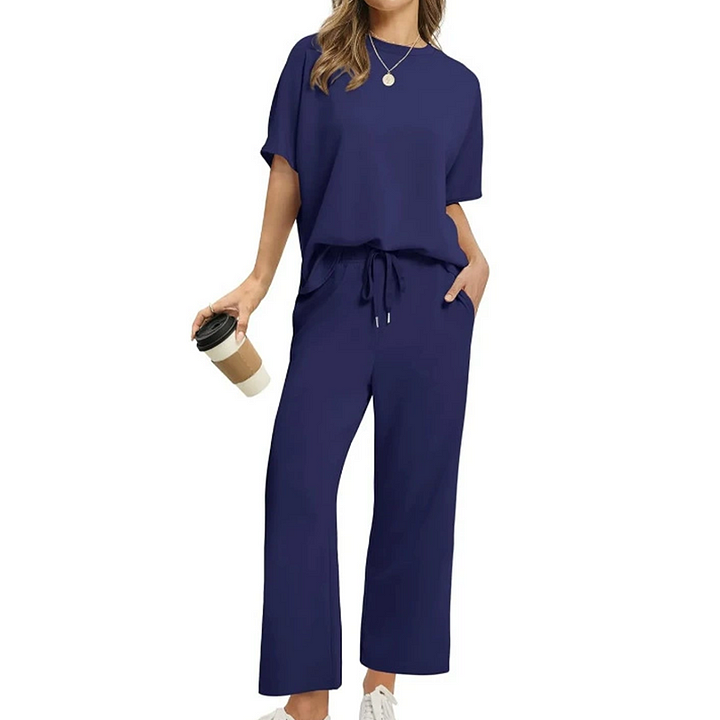 Shirona - Conjunto De Dos Piezas Top Informal y Pantalón