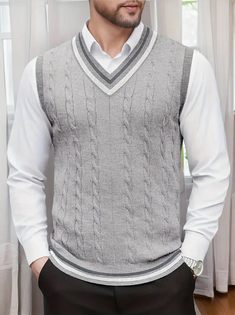 Duane - Jersey De Punto Sin Mangas Con Cuello En V