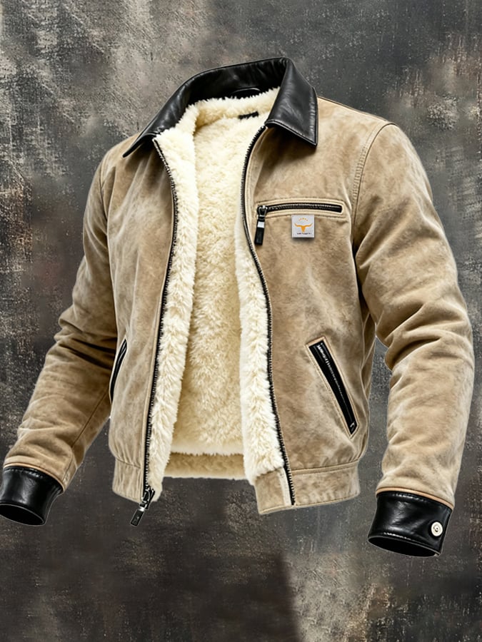 Zaremba - Chaqueta Con Cremallera y Forro De Piel