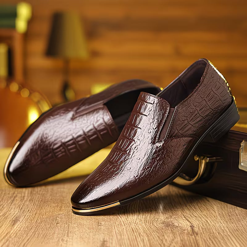 Natanor - Zapatos Informales Con Estampado de Cocodrilo