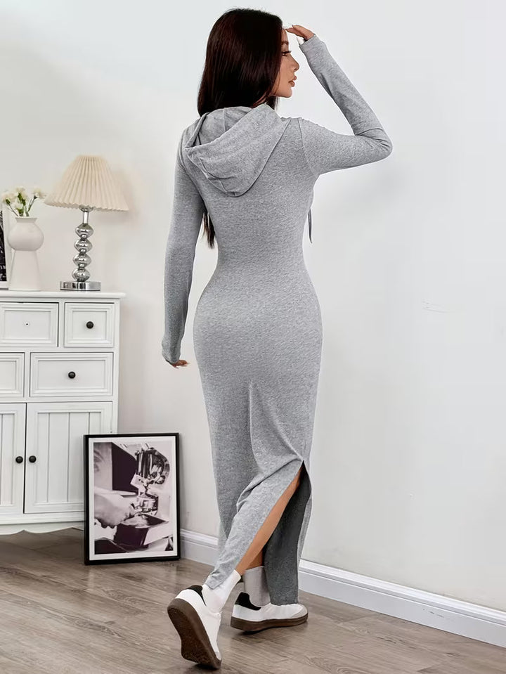 Dahye - Vestido Largo De Manga Larga Con Capucha
