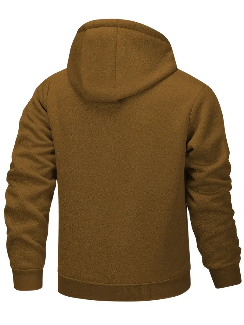 Helge - Sudadera Con Capucha y Cremallera De Manga Larga Informal