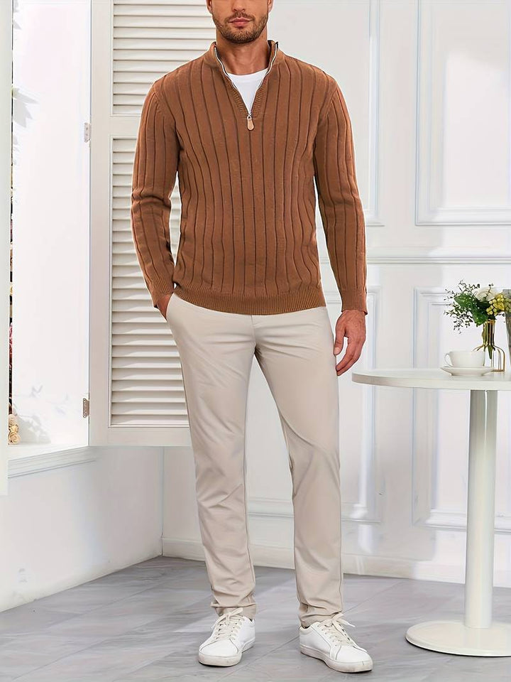 Yedidya - Jersey de Manga Larga Informal de Punto