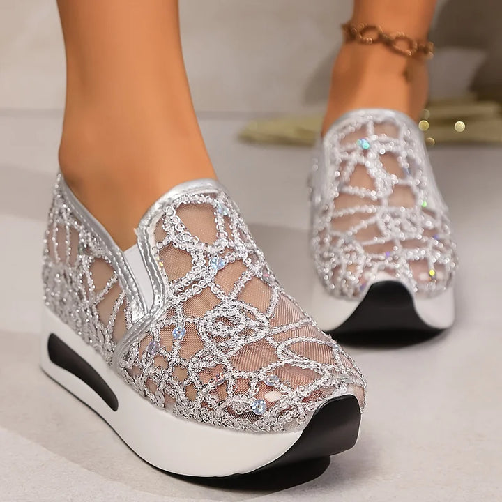 Heleen - Zapatillas de Cintura Alta Con Lentejuelas