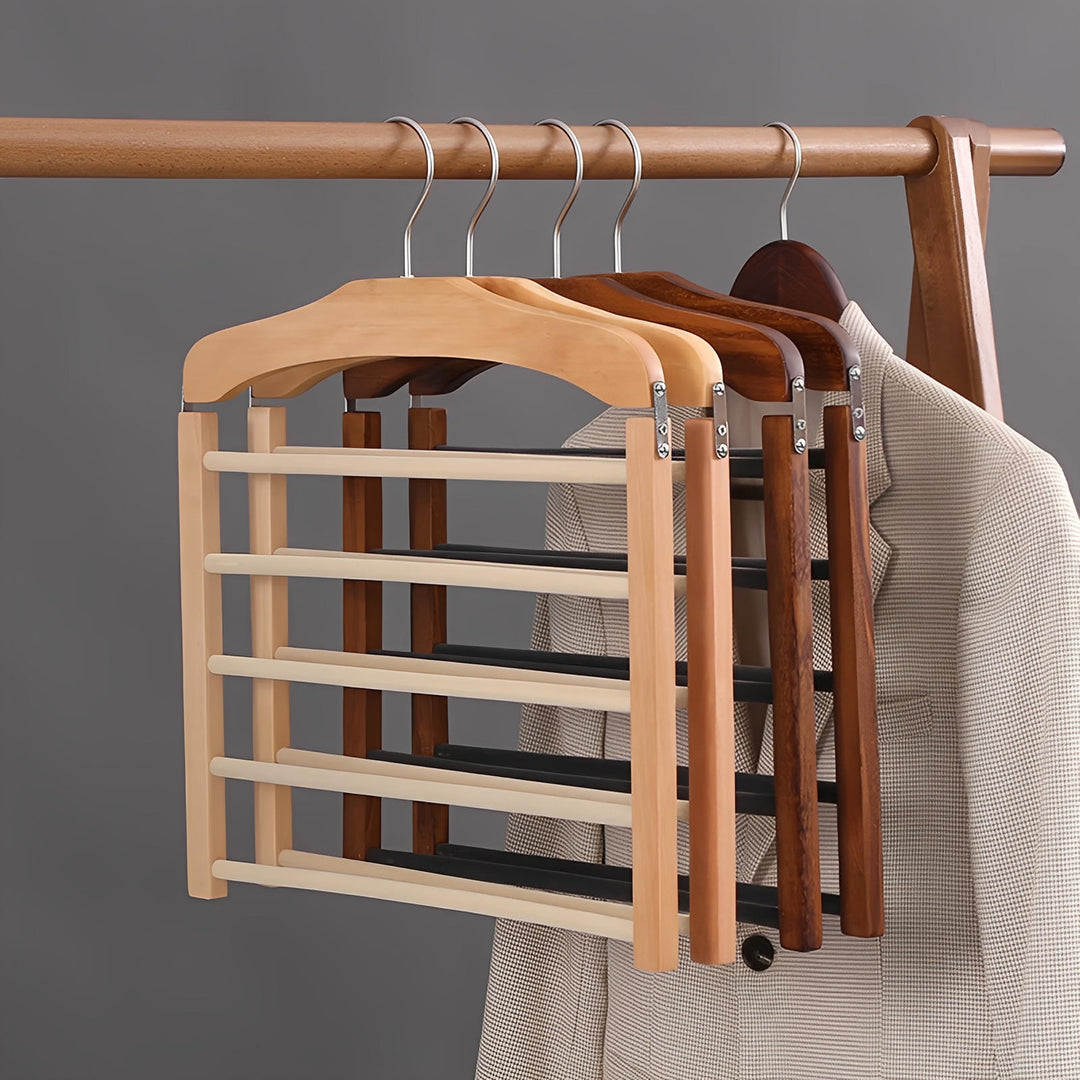 FoldEase - Perchero Múltiple De Madera De Primera Calidad