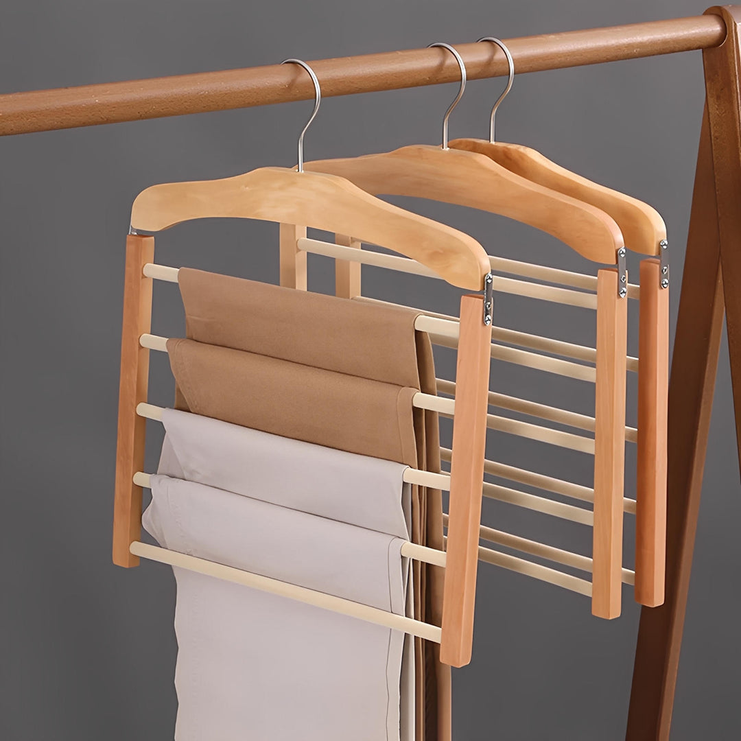 FoldEase - Perchero Múltiple De Madera De Primera Calidad