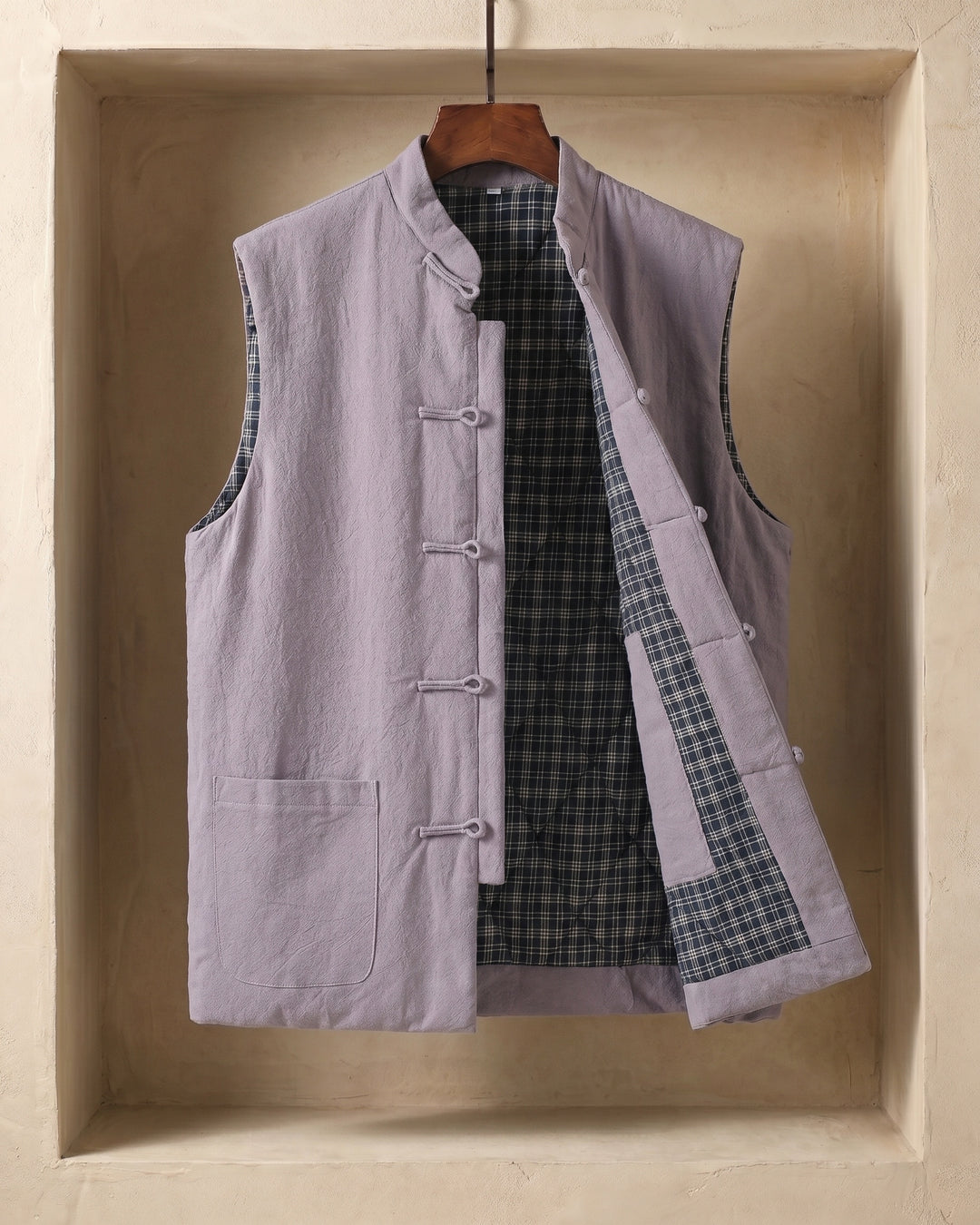 Fredrick - Chaleco con Bolsillos Delanteros de Estilo Vintage