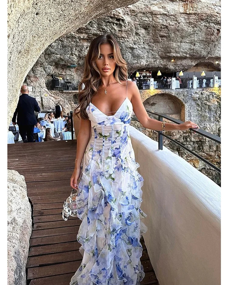 Mikayla - Elegante Vestido Con Volantes