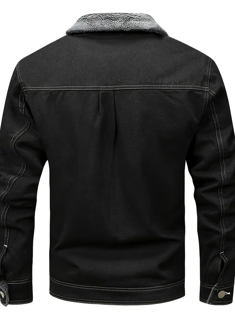 Geoffroy - Chaqueta Vaquera Vintage Con Forro Polar