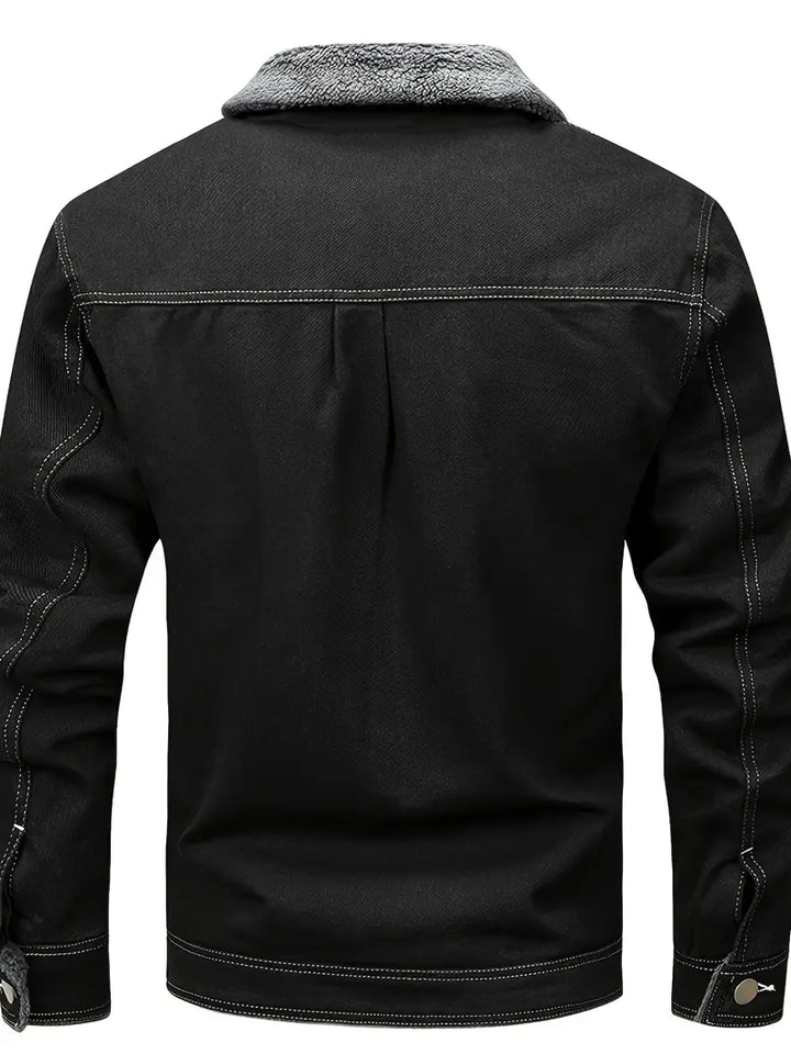 Geoffroy - Chaqueta Vaquera Vintage Con Forro Polar