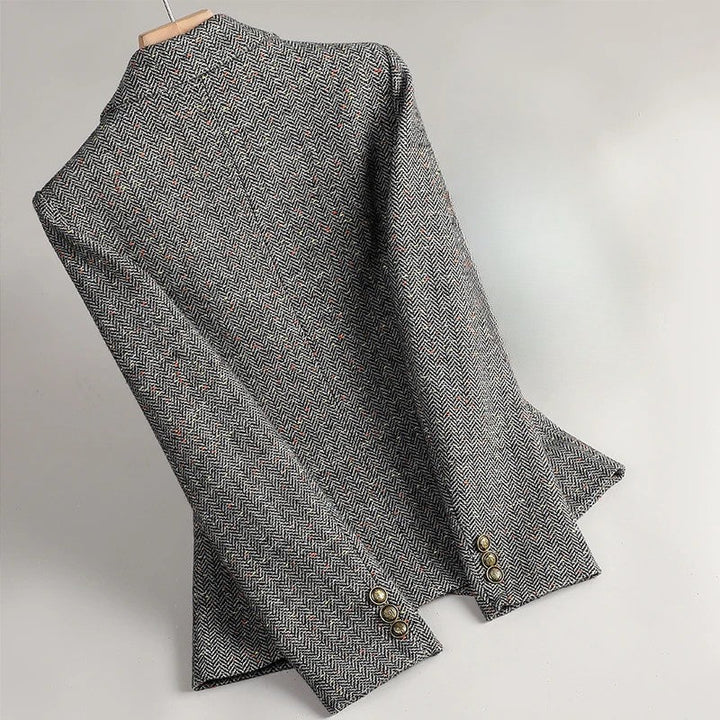 Cesira - Blazer De Tweed Con Diseño En Espiga