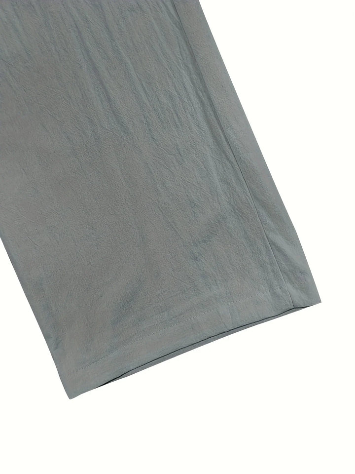Beslan - Pantalones Elegantes De Pierna Recta Con Botones Dorados