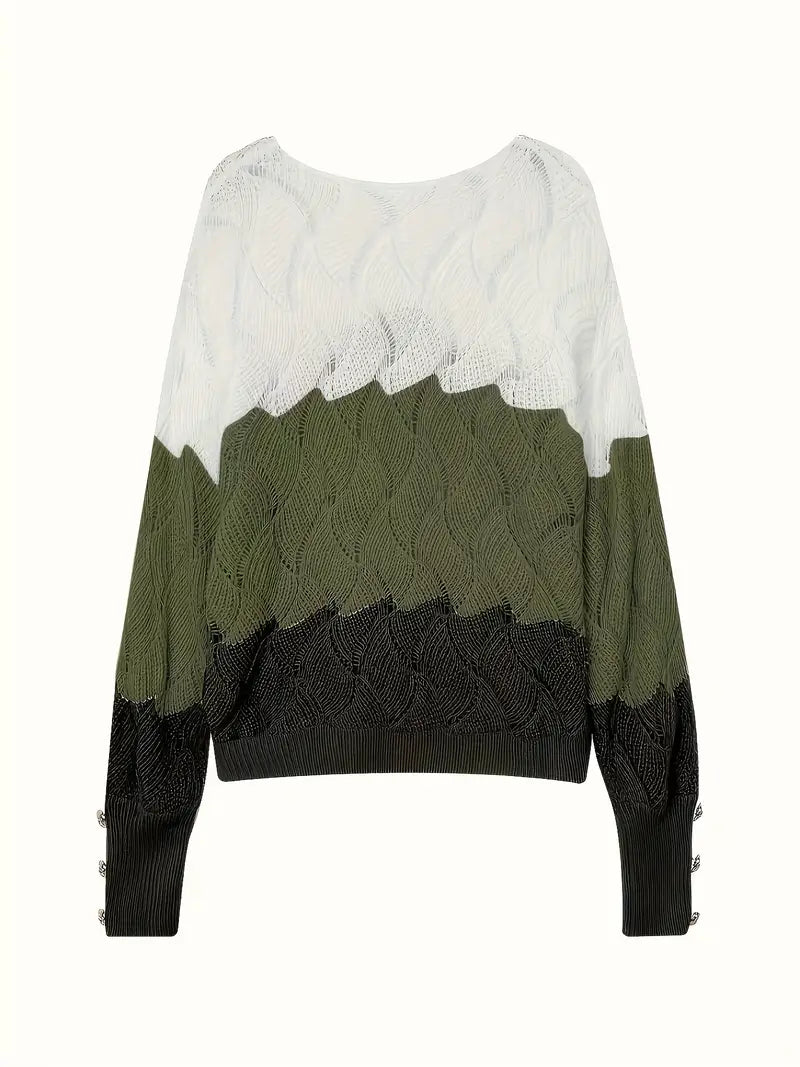 Renilda - Elegante Jersey De Punto Con Cuello En V