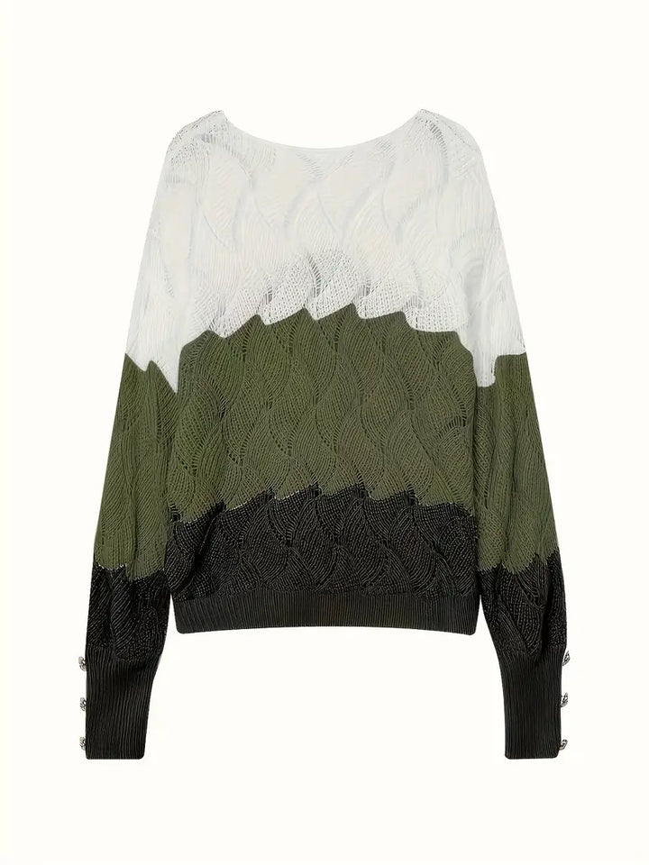 Renilda - Elegante Jersey De Punto Con Cuello En V