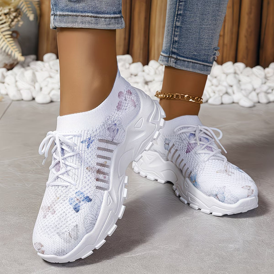 Destinee - Estampado De Mariposas Zapatillas Con Cordones