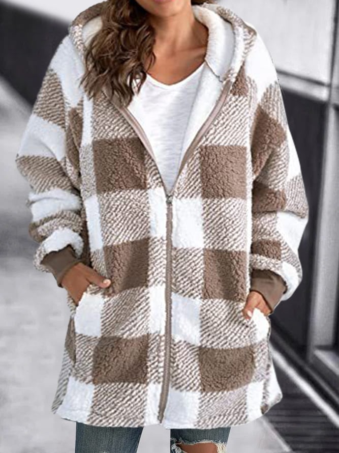 Brietta - Abrigo Suelto Con Capucha Oversize