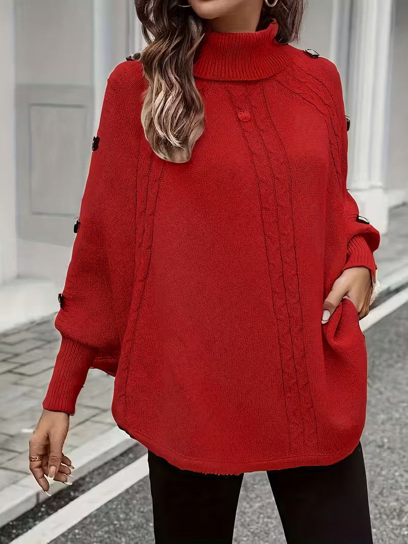 Lolana - Jersey De Cuello Alto Con Estilo Retorcido