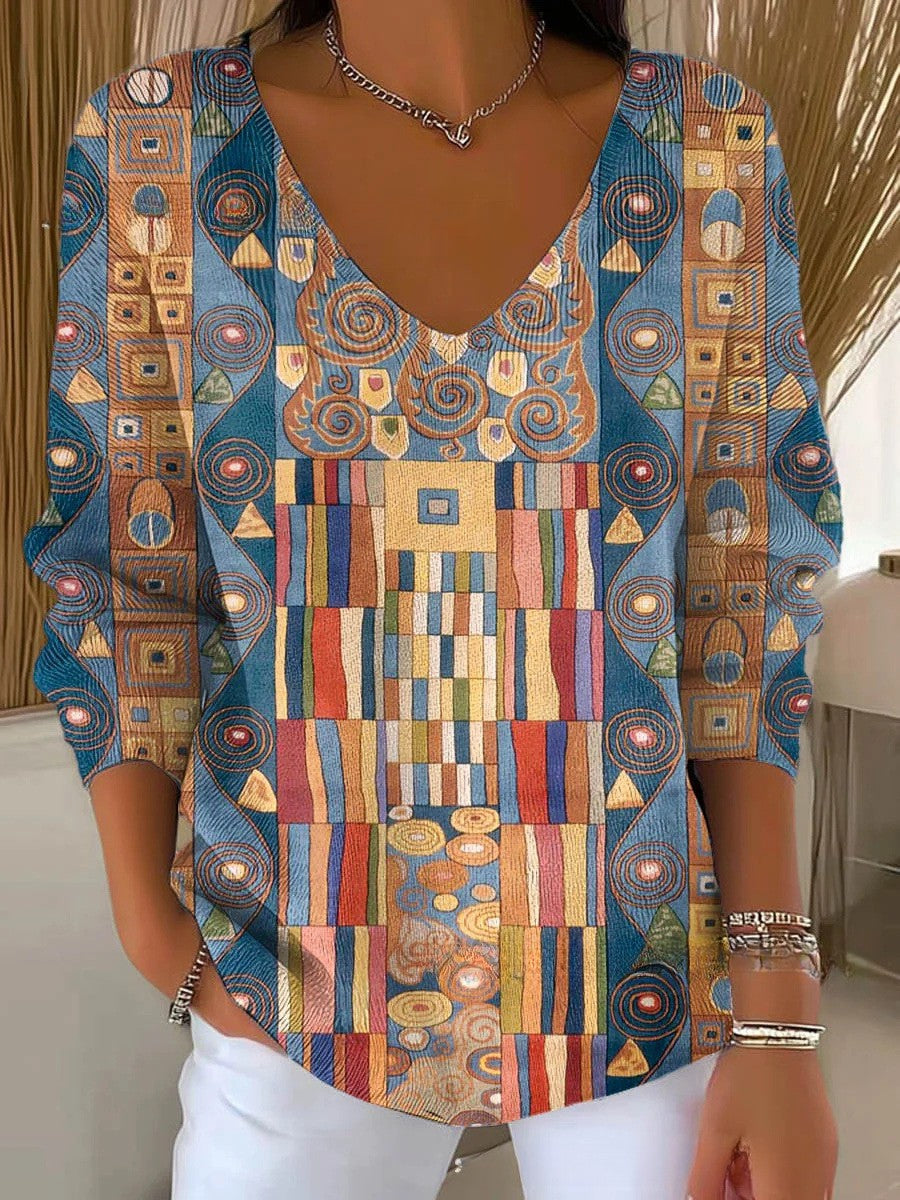 Wylla – Jersey Colorido Con Cuello En V