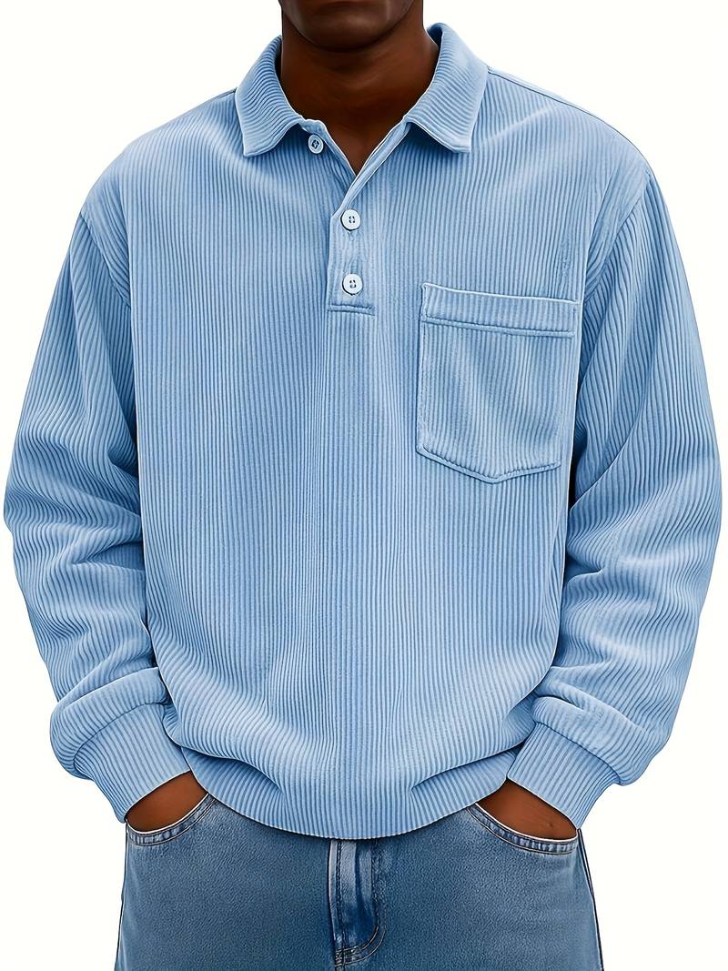 Hawkins - Camisa De Manga Larga Con Cuello Vuelto de Pana