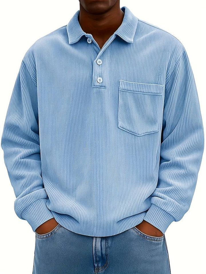 Hawkins - Camisa De Manga Larga Con Cuello Vuelto de Pana