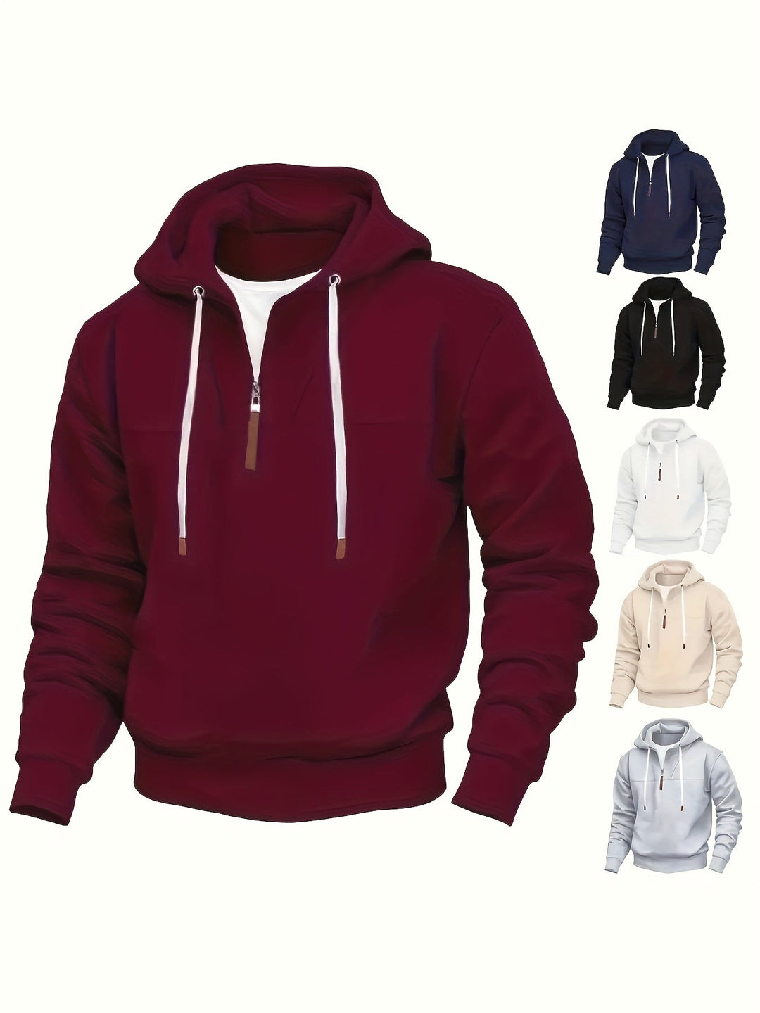 Kolton - Sudadera Con Capucha Y Medios Cremallera