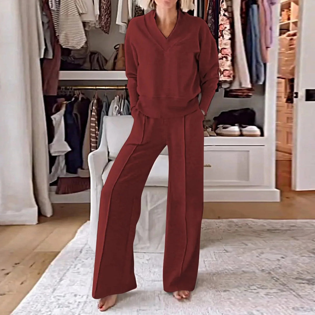 Hanna - Cómodo conjunto de top y pantalón de 2 piezas