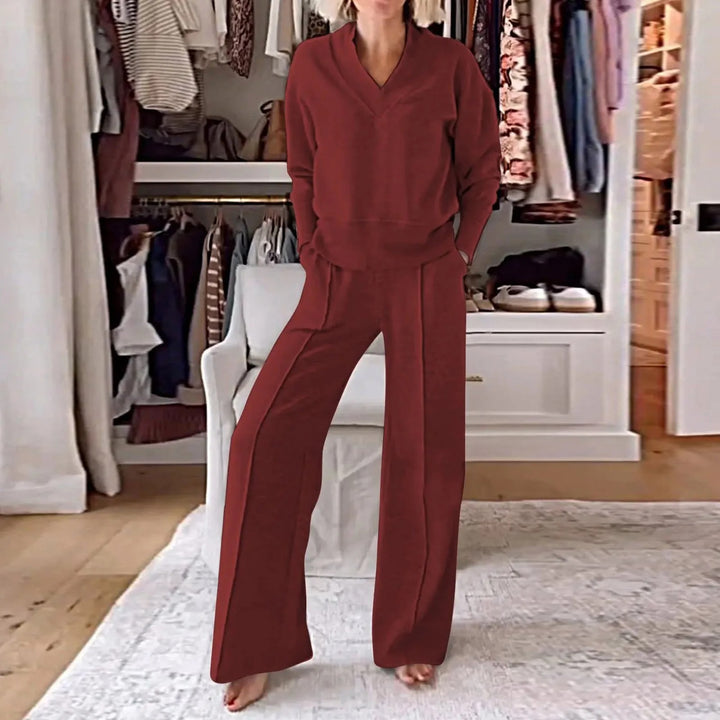 Hanna - Cómodo conjunto de top y pantalón de 2 piezas