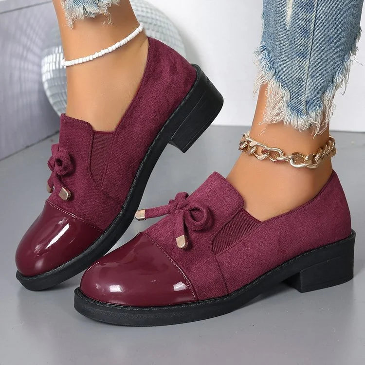 Azahra - Elegantes Mocasines Sin Cordones Con Lazo