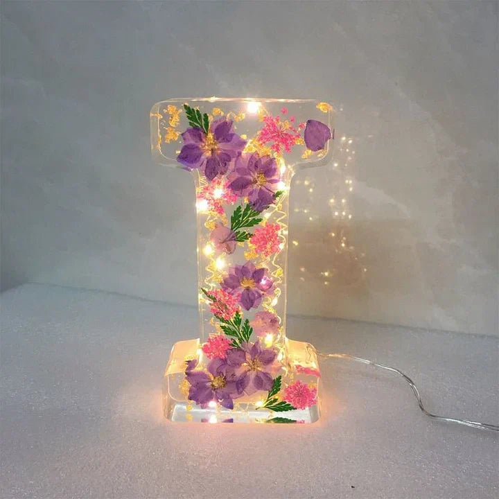 PetalLume - Lámpara De Noche De Resina Con Flores Hechas a Mano