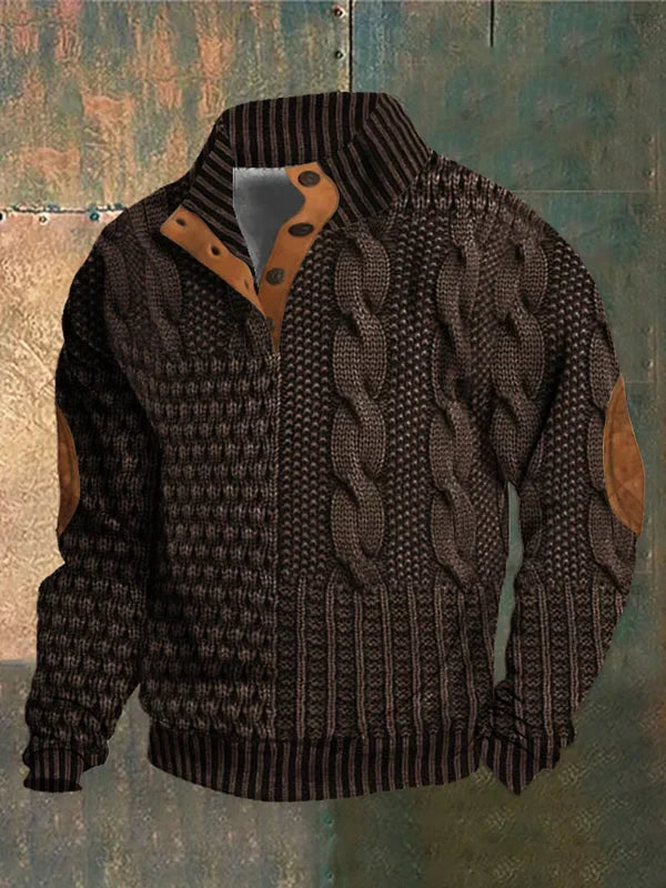 Everette - Jersey De Punto Trenzado Con Parche
