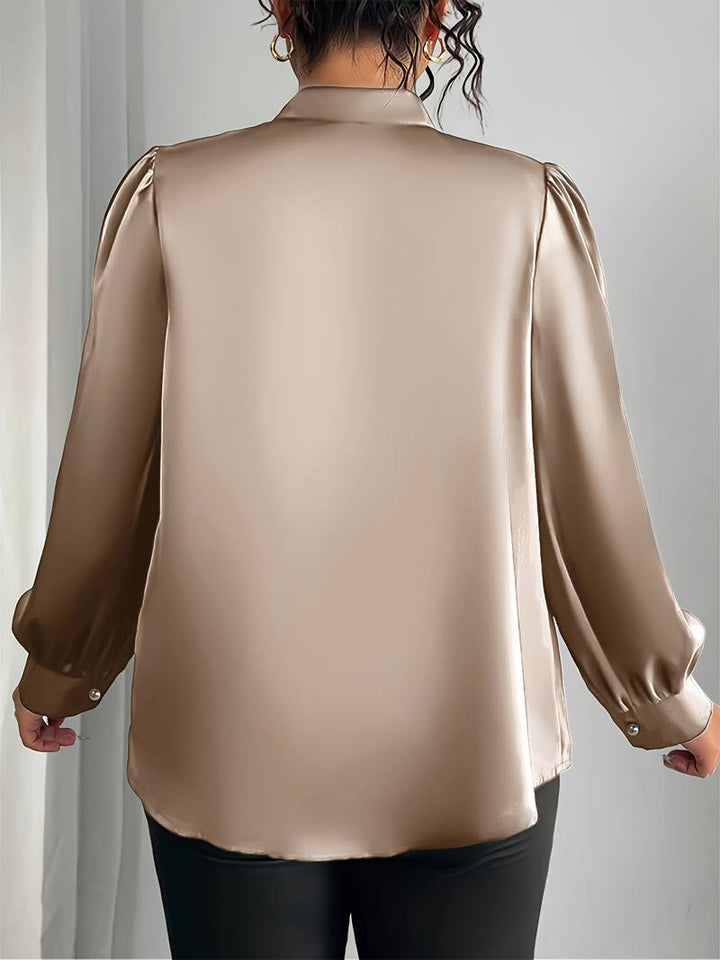 Elisheva - Elegante Camisa Con Mangas Abullonadas y Cuello en V