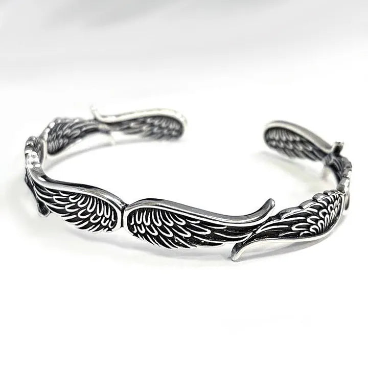 Maynard - Pulsera Vintage de Alas de ángel en Plata