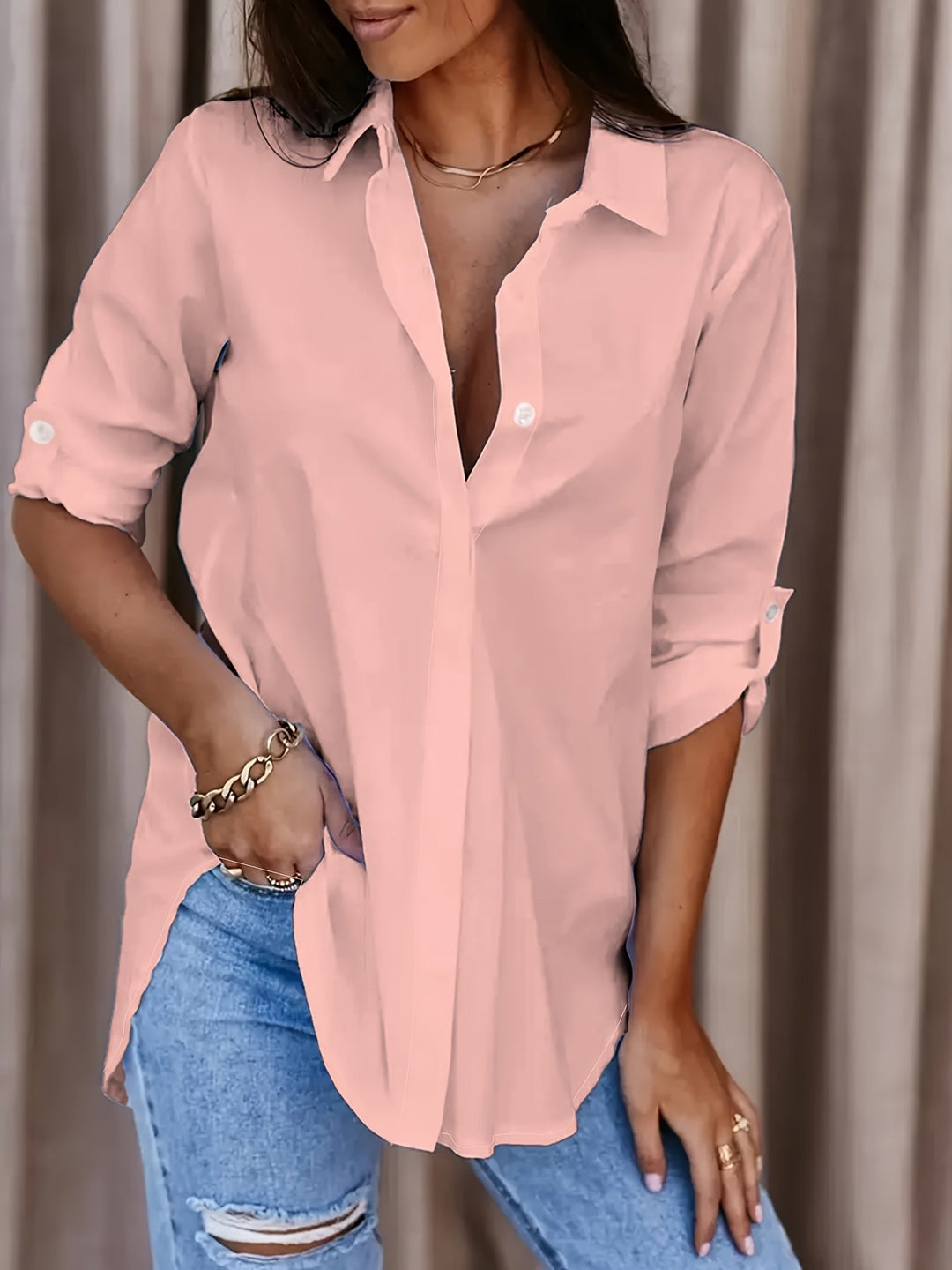 Arissa - Camisa Informal Abotonada