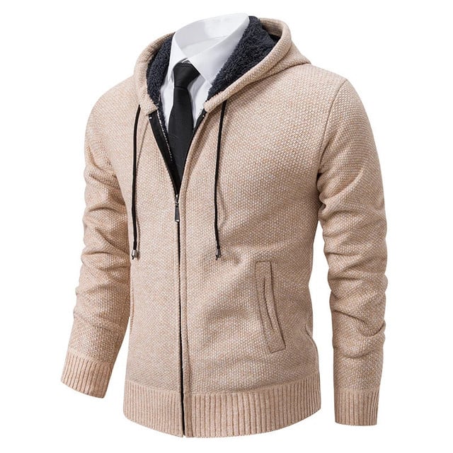 Thorsten - Chaqueta De PuntoDe Color Liso New Jersey
