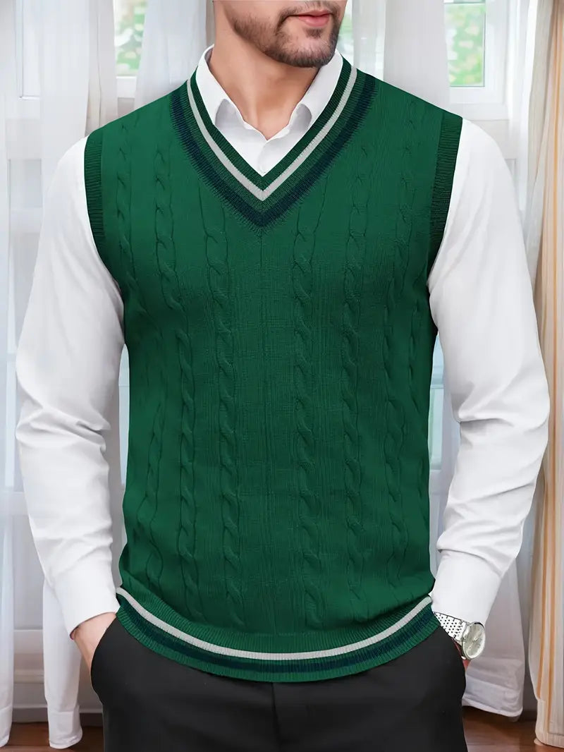 Duane - Jersey De Punto Sin Mangas Con Cuello En V
