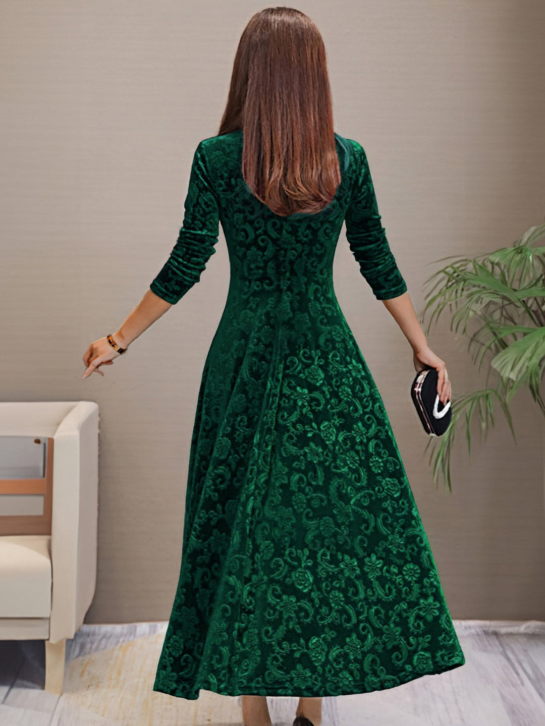 Eluned - Elegante Vestido De Fiesta De Terciopelo