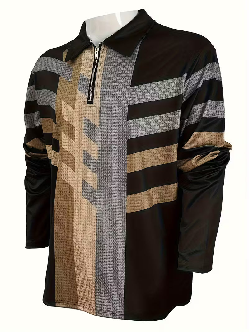 Thomson - Camisa De Manga Larga Con Media Cremallera