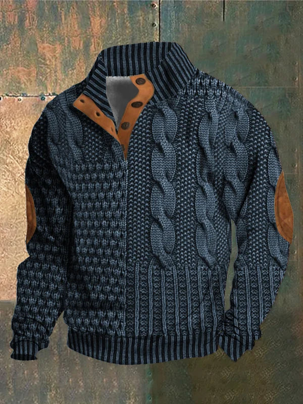 Everette - Jersey De Punto Trenzado Con Parche