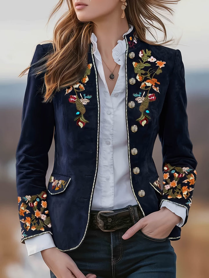 Anisaa - Chaqueta Elegante Con Cuello Alto