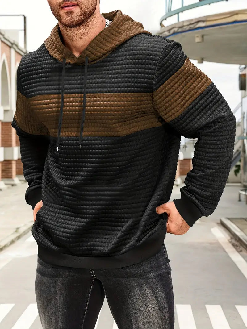 Arvid - Sudadera Con Capucha Texturizada y Bloques De Color