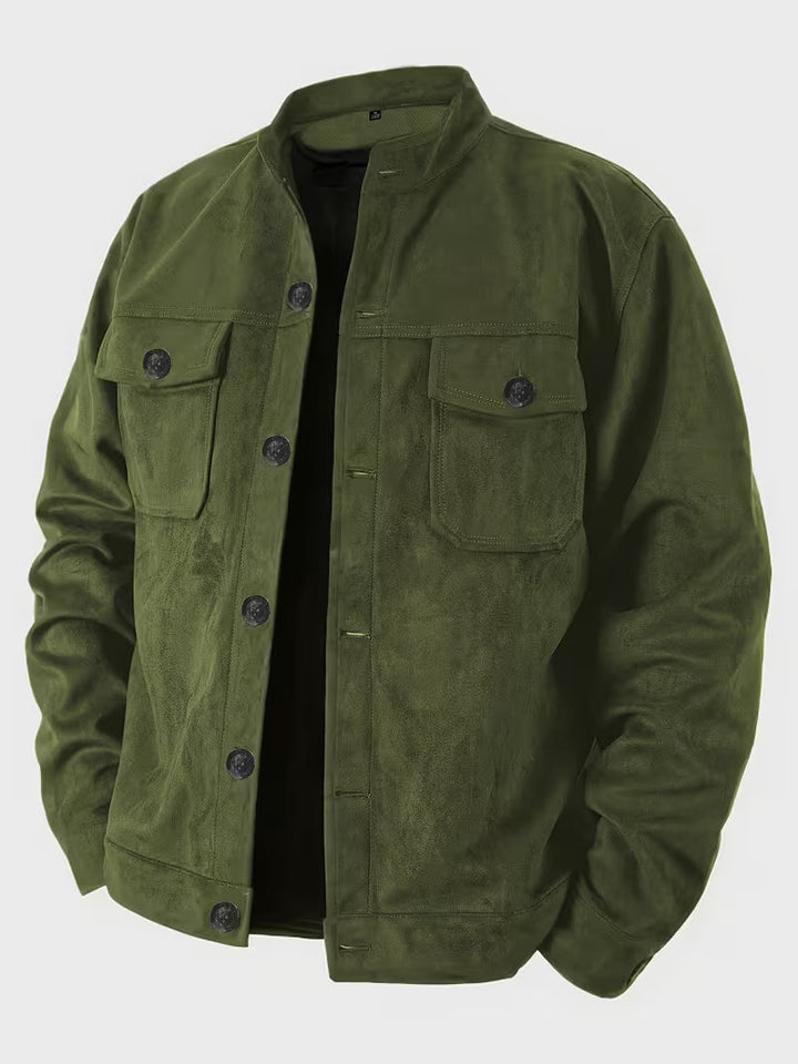 Jelil - Chaqueta De Ante Con Dos Bolsillos Delanteros