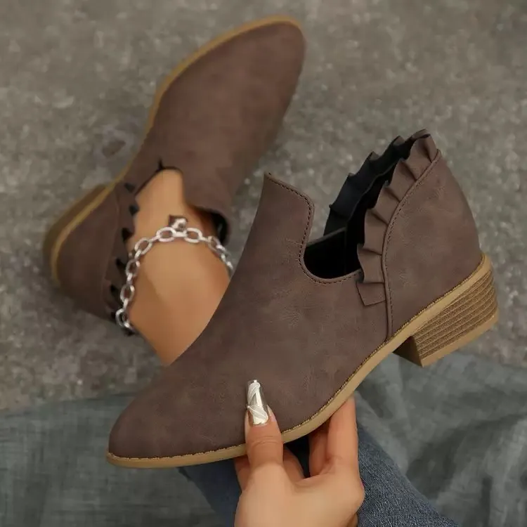 Veredah - Botines Modernos Con Volantes